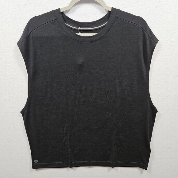Smartwool Tops - Smartwool Active Muscle Shirt Womens Large‎ Black Sleeveless Crew Quick Dry
